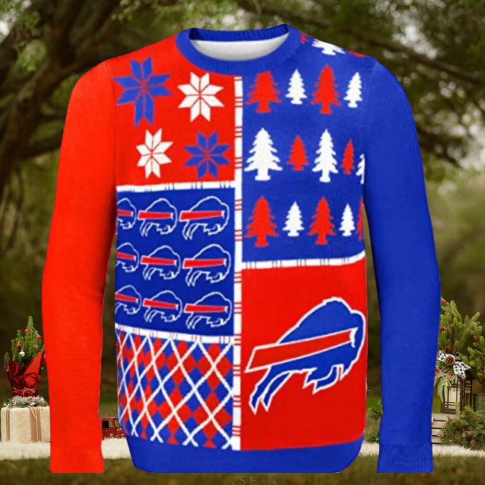 Nfl Buffalo Bills Busy Block Ugly Christmas Sweaters Nfl Buffalo Bills Busy Block Ugly Christmas Sweaters