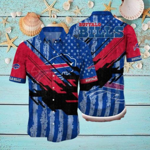 Nfl Buffalo Bills Flag 3d Hawaiian Shirt For Fans