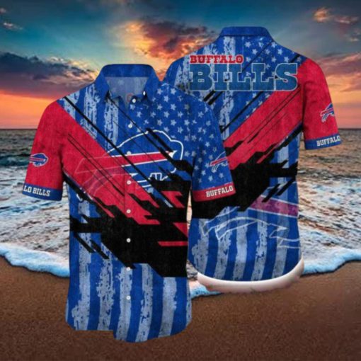 Nfl Buffalo Bills Flag 3d Hawaiian Shirt For Fans