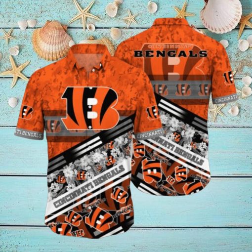 Nfl Cincinnati Bengals Hawaiian Shirt 3D Printed Aloha Shirt For Men Women Summer Vacation Gift