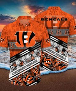 Nfl Cincinnati Bengals Hawaiian Shirt 3D Printed Aloha Shirt For Men Women Summer Vacation Gift