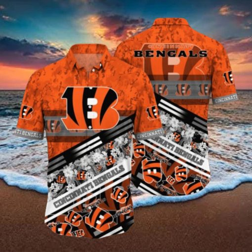 Nfl Cincinnati Bengals Hawaiian Shirt 3D Printed Aloha Shirt For Men Women Summer Vacation Gift