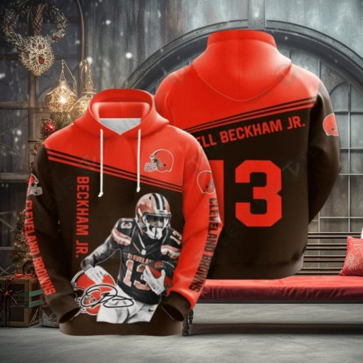 Nfl Cleveland Browns 3D Puff Print Hoodie