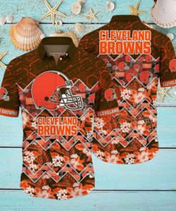 Nfl Cleveland Browns Hawaiian Shirt 3D Printed Aloha Shirt For Men Women Tropical Style