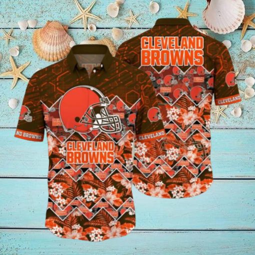 Nfl Cleveland Browns Hawaiian Shirt 3D Printed Aloha Shirt For Men Women Tropical Style