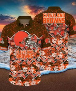 Nfl Cleveland Browns Hawaiian Shirt 3D Printed Aloha Shirt For Men Women Tropical Style