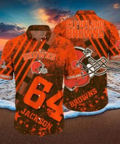 Nfl Cleveland Browns Hawaiian Shirt 3D Printed Aloha Shirt For Men Women