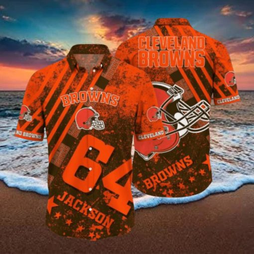 Nfl Cleveland Browns Hawaiian Shirt 3D Printed Aloha Shirt For Men Women