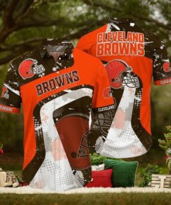 Nfl Cleveland Browns Orange Trendy Hawaiian Shirt Aloha Shirt