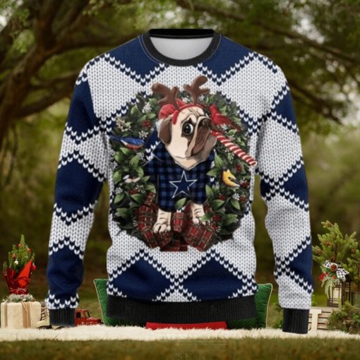 Nfl Dallas Cowboys Pug Dog Christmas Ugly Sweater