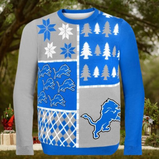 Nfl Detroit Lions Busy Block Ugly Christmas Sweaters