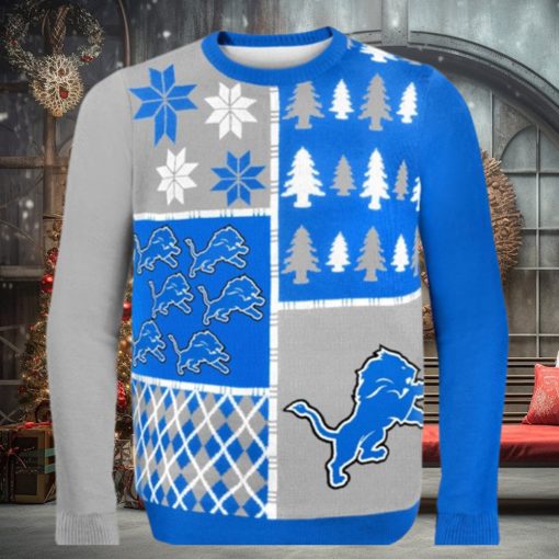 Nfl Detroit Lions Busy Block Ugly Christmas Sweaters