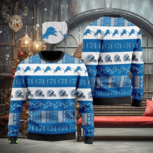 Nfl Detroit Lions Christmas Parttern Ugly Christmas Sweaters