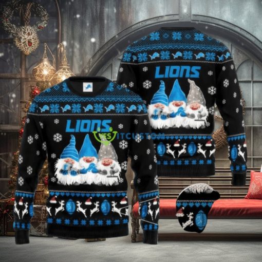 Nfl Detroit Lions Gnome Ugly Christmas Sweaters