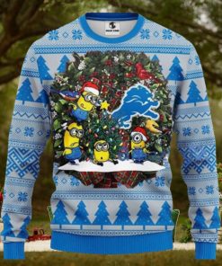 Nfl Detroit Lions Minion Ugly Christmas Sweaters