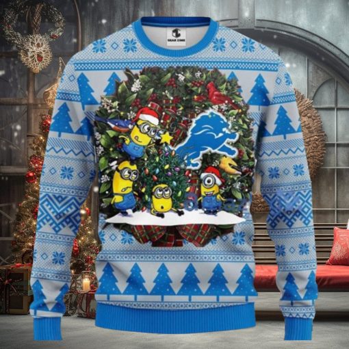 Nfl Detroit Lions Minion Ugly Christmas Sweaters