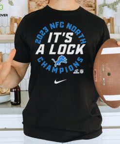 Nfl Detroit Lions Nike Black 2023 Nfc North It’s A Lock Champions T Shirt