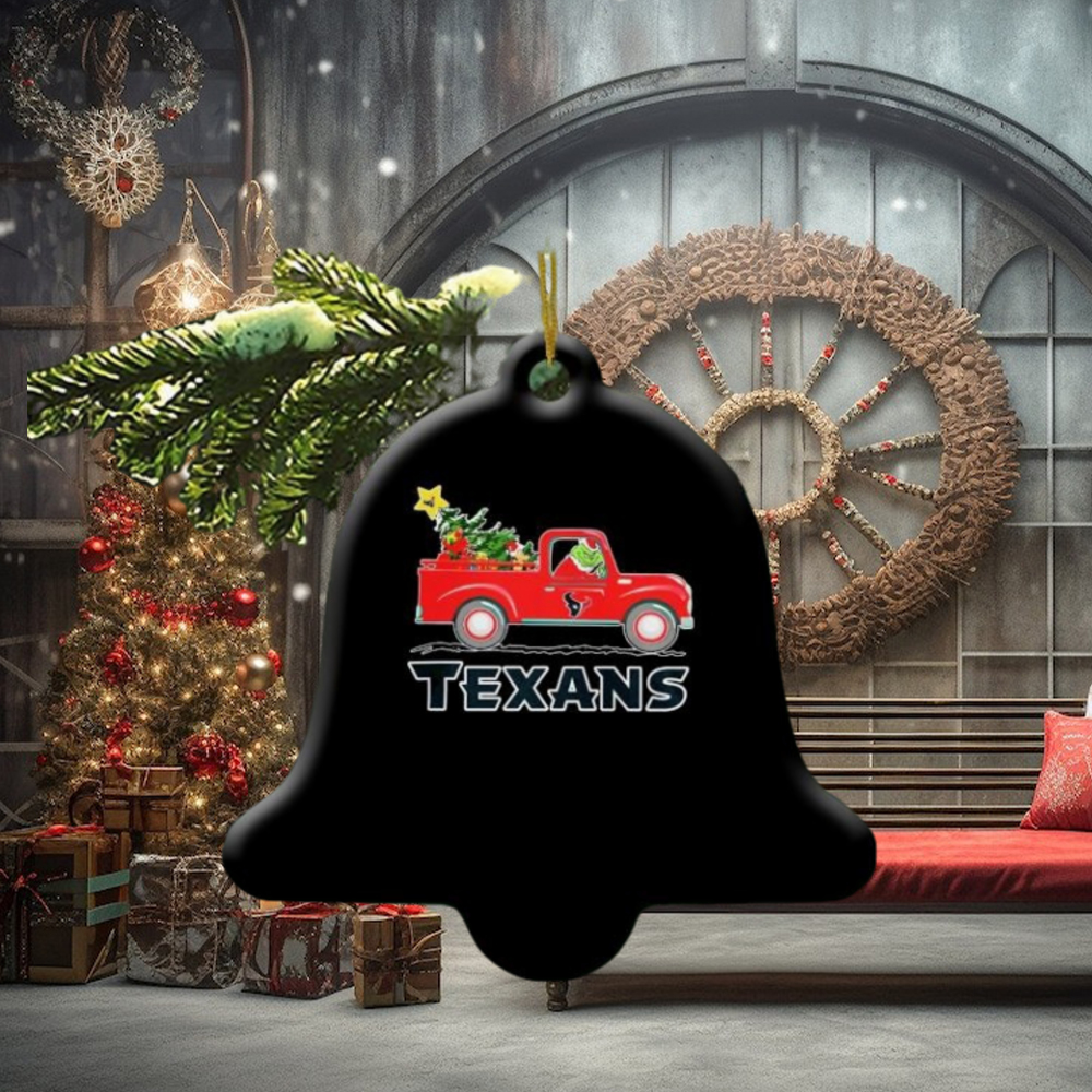 Nfl Houston Texans Santa Grinch Driving Truck Christmas 2023 Ornament Nfl Houston Texans Santa Grinch Driving Truck Christmas 2023 Ornament