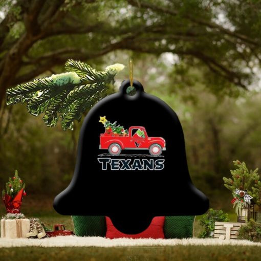 Nfl Houston Texans Santa Grinch Driving Truck Christmas 2023 Ornament