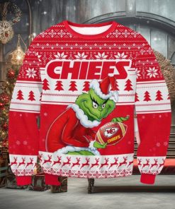 Nfl Kansas City Chiefs The Grinch Santa With Logo Christmas Ugly Sweater