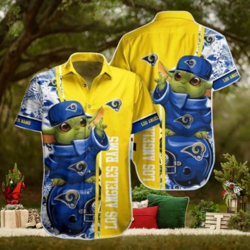 Nfl Los Angeles Rams Baby Yoda Style Hot Trends Summber Trendy Hawaiian Shirt V2 Aloha Shirt