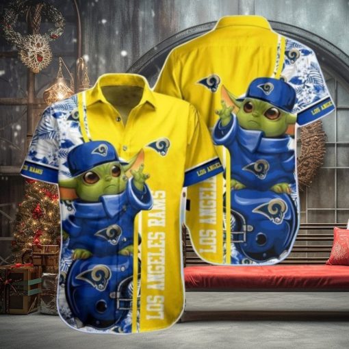 Nfl Los Angeles Rams Baby Yoda Style Hot Trends Summber Trendy Hawaiian Shirt V2 Aloha Shirt