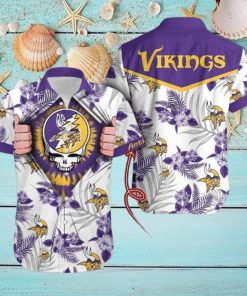 Nfl Minnesota Vikings Grateful Dead Gift For Fan Personalized 3D Hawaii Shirt Aloha Shirt For Men Women