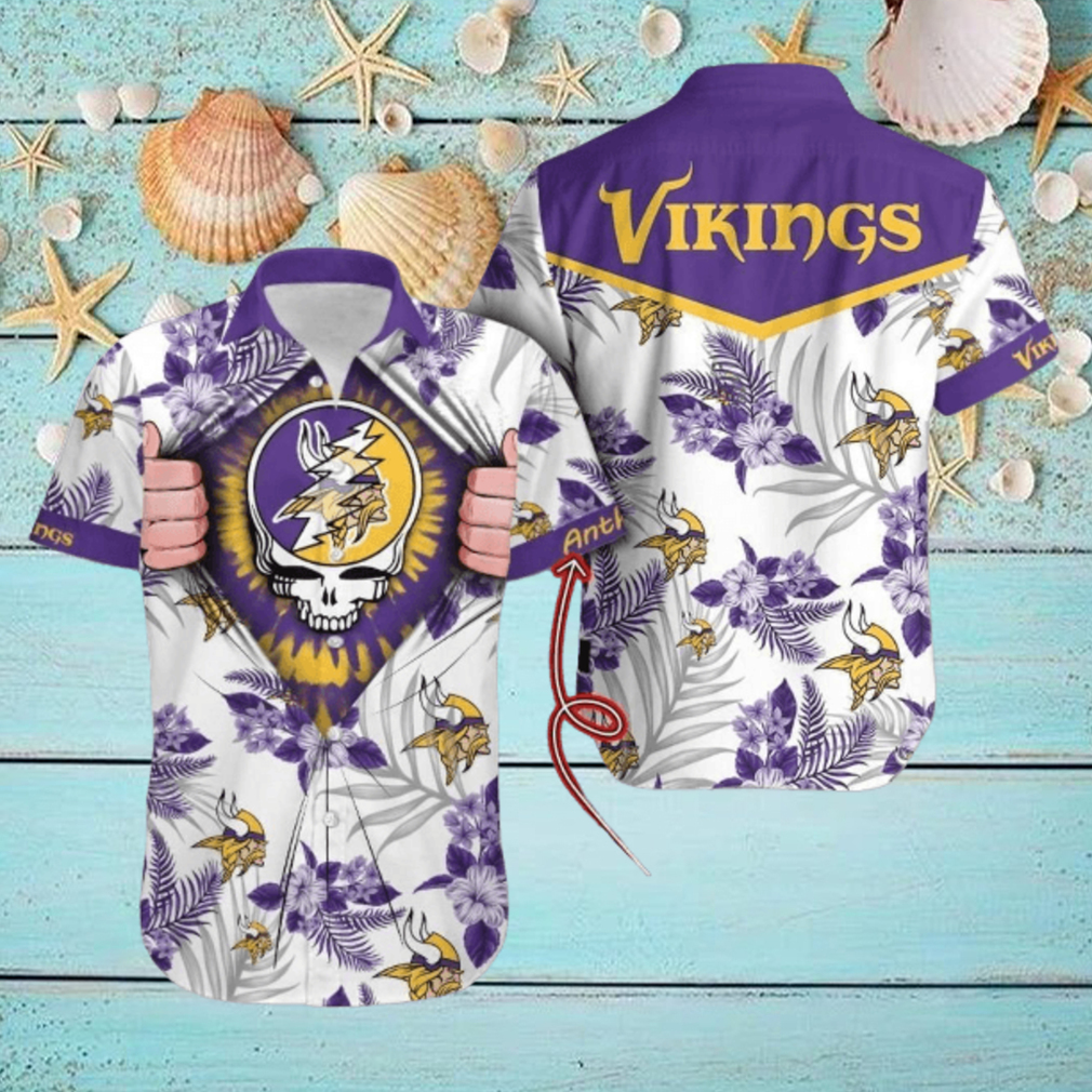 Nfl Minnesota Vikings Grateful Dead Gift For Fan Personalized 3D Hawaii Shirt Aloha Shirt For Men Women Nfl Minnesota Vikings Grateful Dead Gift For Fan Personalized 3D Hawaii Shirt Aloha Shirt For Men Women