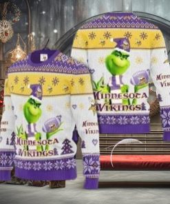 Nfl Minnesota Vikings Grinch Winter Ugly Christmas Sweater Perfect Holiday Gift
