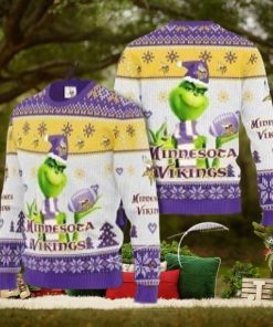 Nfl Minnesota Vikings Grinch Winter Ugly Christmas Sweater Perfect Holiday Gift