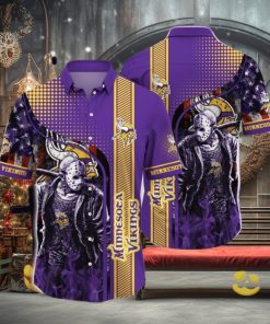 Nfl Minnesota Vikings Horror Halloween Night Trendy Hawaiian Shirt Aloha Shirt