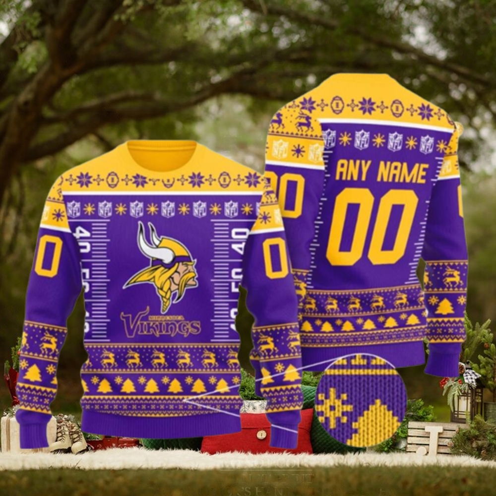 Nfl Minnesota Vikings Personalized Ugly Christmas Sweaters Nfl Minnesota Vikings Personalized Ugly Christmas Sweaters