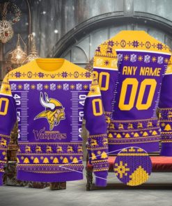 Nfl Minnesota Vikings Personalized Ugly Christmas Sweaters 1 Nfl Minnesota Vikings Personalized Ugly Christmas Sweaters