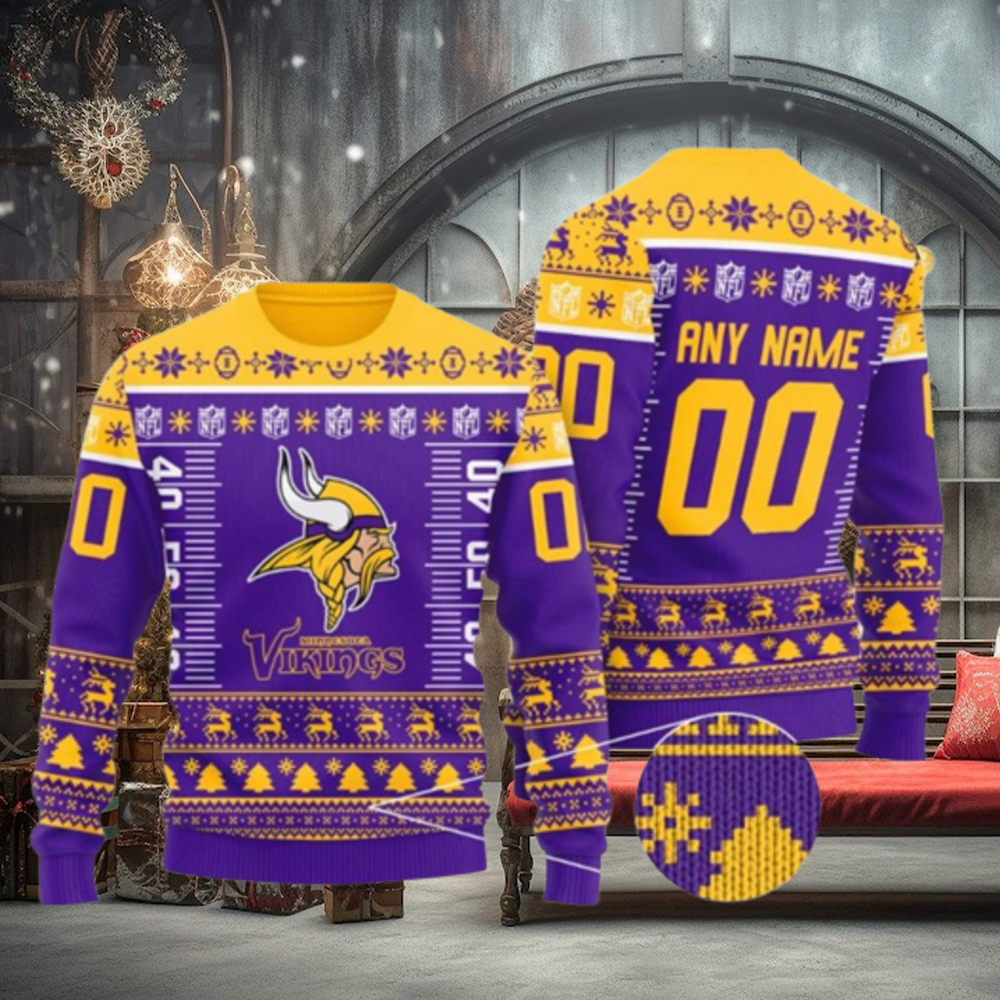 Nfl Minnesota Vikings Personalized Ugly Christmas Sweaters Nfl Minnesota Vikings Personalized Ugly Christmas Sweaters