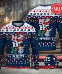 Nfl New England Patriots Hohoho Santa Hat Christmas Ugly Sweater