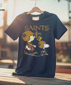 Nfl New Orleans Saints Charlie Brown Snoopy And Woodstock Road T shirt