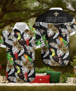 Nfl New Orleans Saints Parrot Above Flower Trendy Hawaiian Shirt Aloha Shirt 1 Nfl New Orleans Saints Parrot Above Flower Trendy Hawaiian Shirt Aloha Shirt