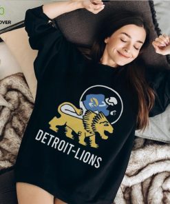 Detroit Lions Nfl NFL Hoodie - Large Black Cotton Blend