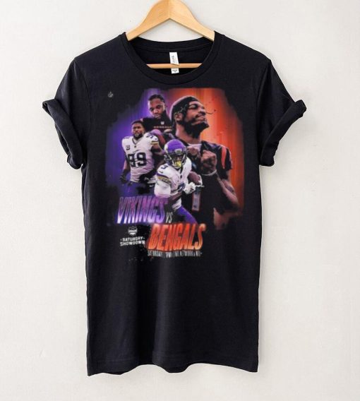 Nfl afc nfc north saturday showdown to kickoff minnesota vikings versus cincinnati bengals poster shirt