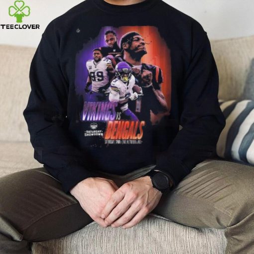 Nfl afc nfc north saturday showdown to kickoff minnesota vikings versus cincinnati bengals poster shirt