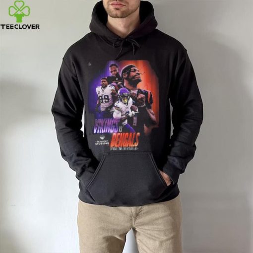 Nfl afc nfc north saturday showdown to kickoff minnesota vikings versus cincinnati bengals poster shirt