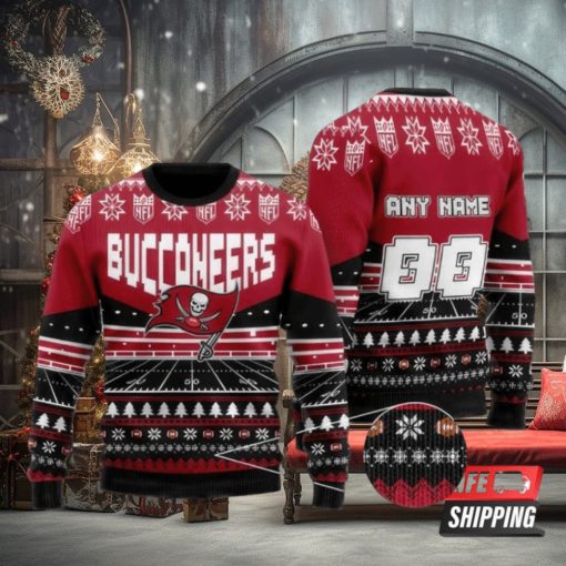 Nfl tampa bay buccaneers custom name and number ugly christmas Sweater