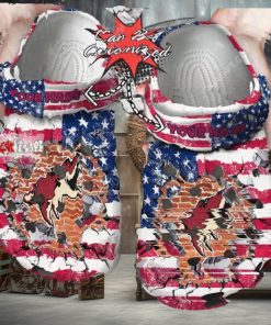 Nhl Arizona Coyotes American Flag Custom Name Crocs Clog