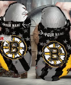 Nhl Boston Bruins Star Flag Custom Name Crocs Clog