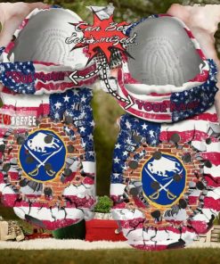 Nhl Buffalo Sabres American Flag Custom Name Crocs Clog