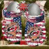 Nhl Carolina Hurricanes American Flag Custom Name Crocs Clog