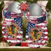 Nhl Chicago Blackhawks American Flag Custom Name Crocs Clog