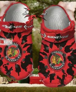 Nhl Chicago Blackhawks Custom Name Color Splash Crocs Clog