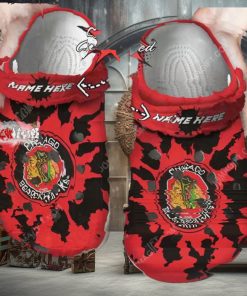 Nhl Chicago Blackhawks Custom Name Color Splash Crocs Clog
