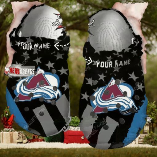 Nhl Colorado Avalanche Star Flag Custom Name Crocs Clog